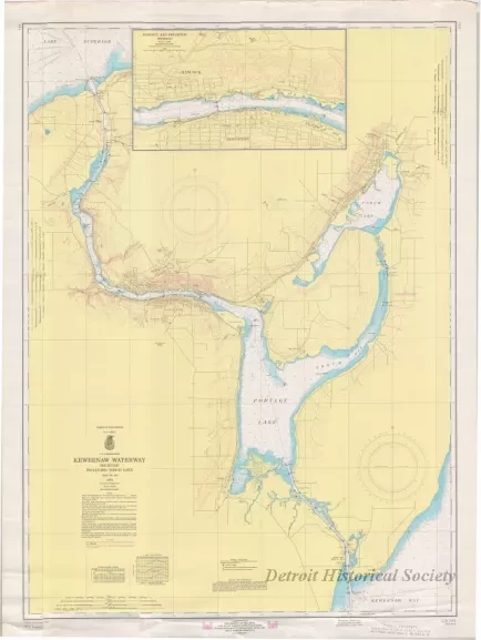 Chart, Navigational - Keweenaw Waterway, Michigan,
Including Torch Lake