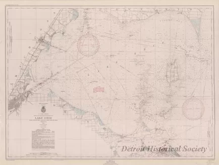 Chart, Navigational - Lake Erie,
West End of the Lake Including the Islands