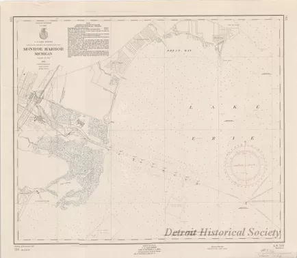 Chart, Navigational - Monroe Harbor, Michigan