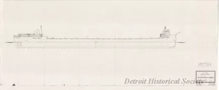 Photocopy - Hull No. 301, Outboard Profile
[SS Edmund Fitzgerald]