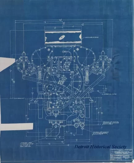 Blueprint - Wood-Allison Marine Conversion, Left Hand Engine.
Installation Drawing
