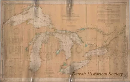 Chart, Navigational - General Chart of the Northern and Northwestern Lakes,
Including New York State Canals and Lake Champlain