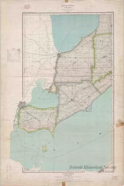 Map - Ontario, Windsor Sheet -
Essex, Kent, and Lambton and portions of Elgin, Middlesex, and Huron Counties