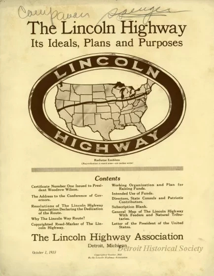 Packet - Lincoln Highway Association Folder