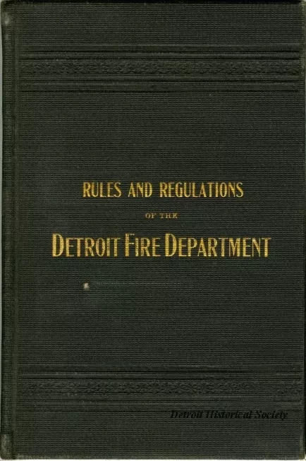 Rules - Rules and Regulations of the Detroit Fire Department