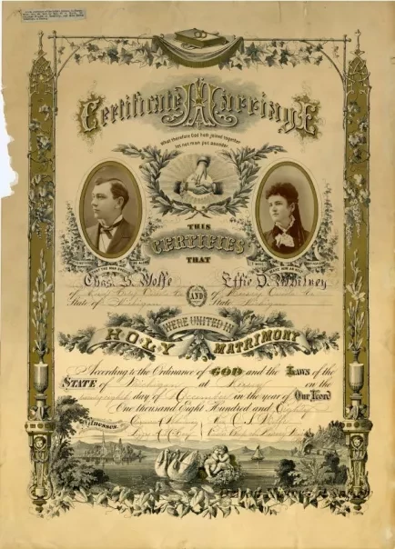 Certificate, Marriage