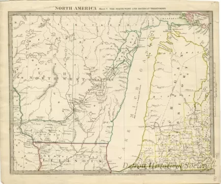 Map - North America Sheet V The North West and Michigan Territories