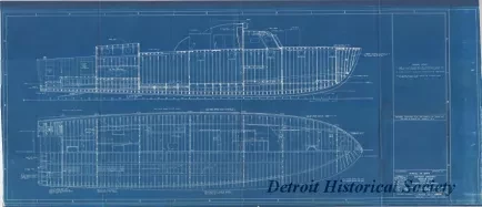 Blueprint - 63 Ft. Aircraft Rescue Boat - Mark 3, 
Framing Plan and Profile