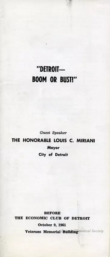 Booklet - Detroit--Boom or Bust!