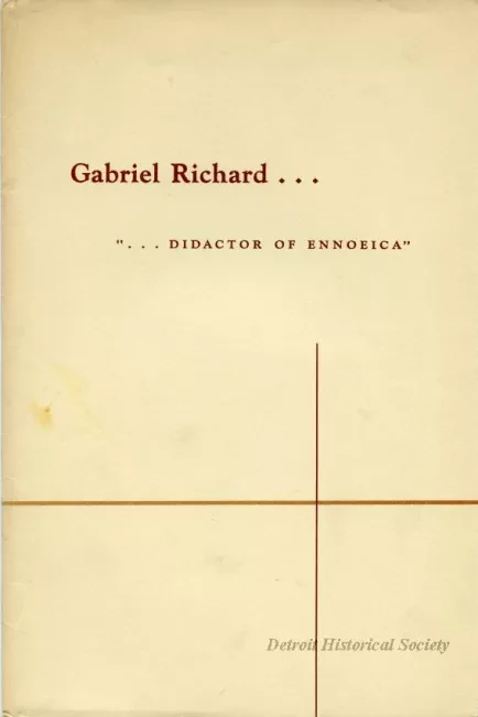 Booklet - Gabriel Richard... "...Didactor of Ennoeica"