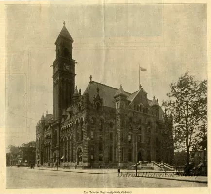 Newspaper - Das Detroiter Regierungsgebäude (Postamt)