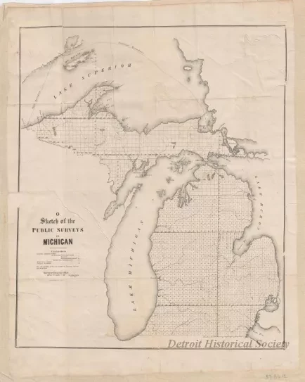 Map - Sketch of the Public Surveys in Michigan