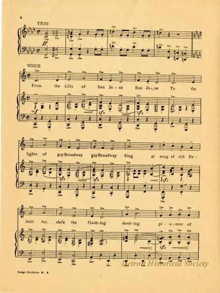 Music, Sheet - Dodge Brothers March