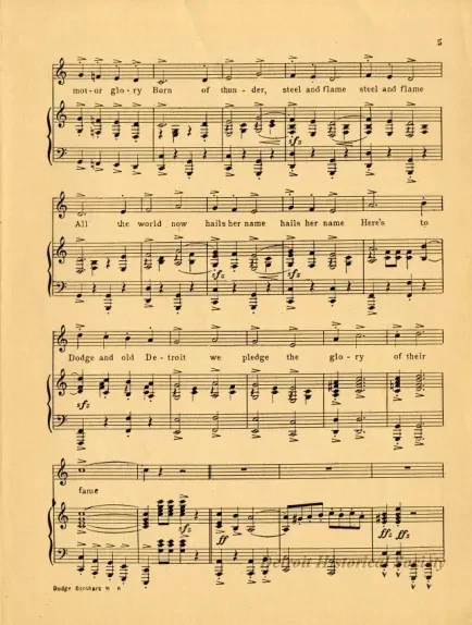 Music, Sheet - Dodge Brothers March