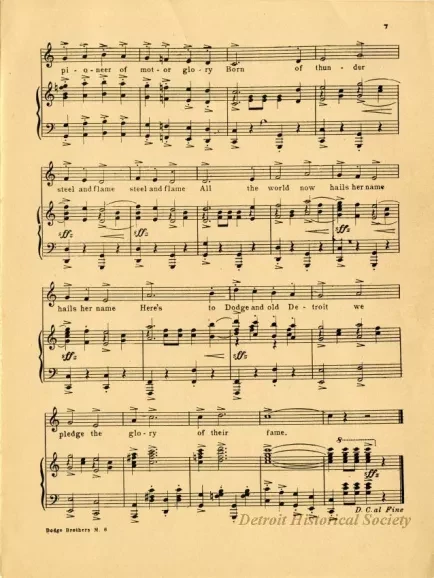 Music, Sheet - Dodge Brothers March