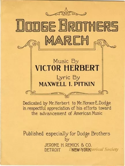 Music, Sheet - Dodge Brothers March