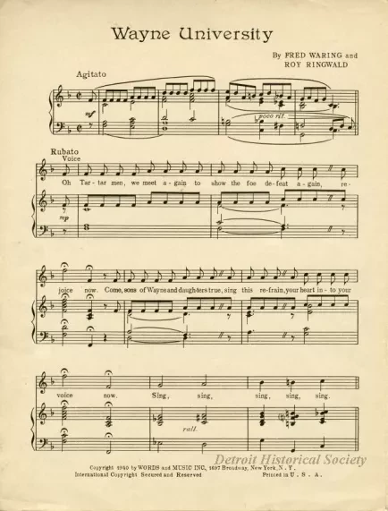 Music, Sheet - Wayne University