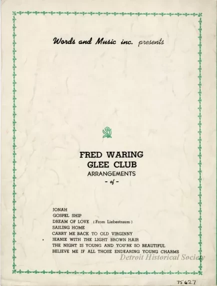 Music, Sheet - Wayne University