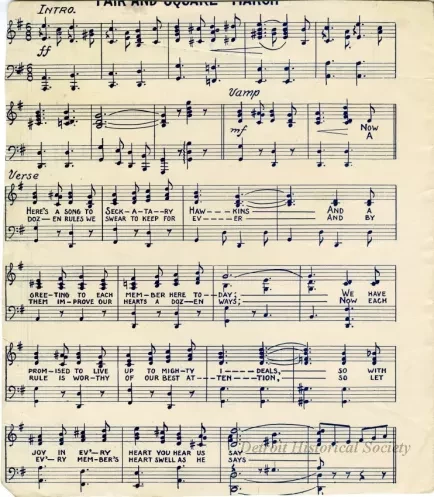 Music, Sheet - Fair and Square March