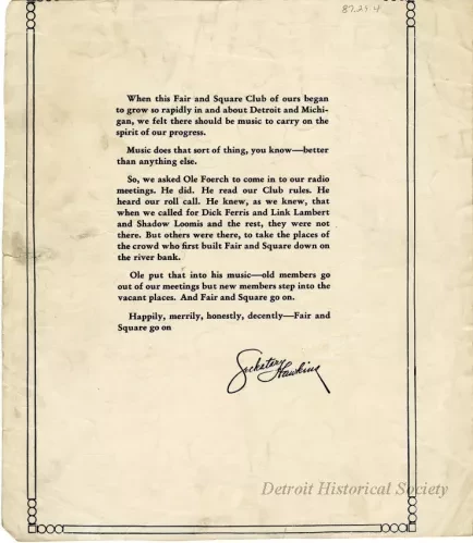 Music, Sheet - Fair and Square March