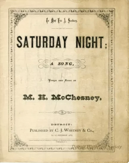 Music, Sheet - Saturday Night