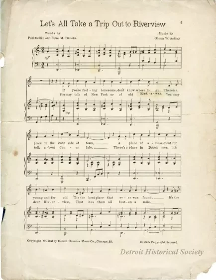 Music, Sheet - Let's All Take a Trip Out to Riverview
