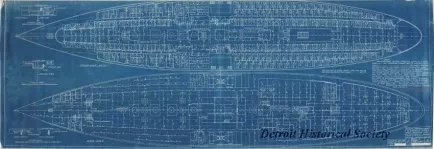 Blueprint - General Arrangement of Sprinkler System,
Main & Promenade Decks
