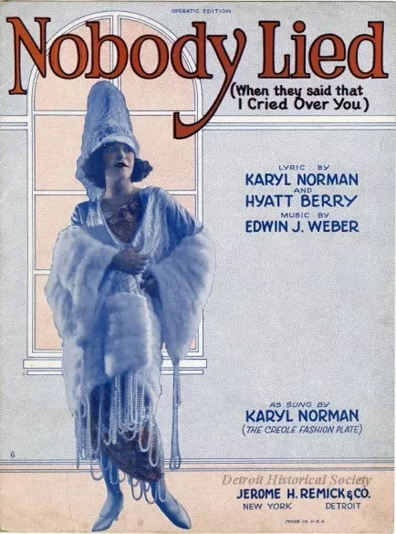 Music, Sheet - Nobody Lied (When They Said That I Cried Over You)