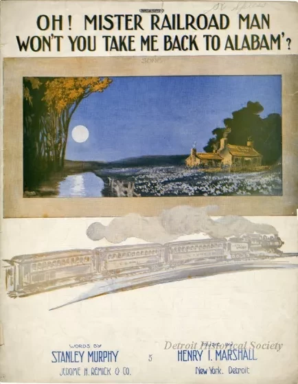 Music, Sheet - Oh! Mister Railroad Man Won't You Take Me Back to Alabam'?