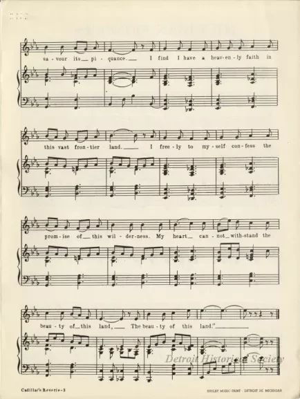 Music, Sheet - Cadillac's Reverie