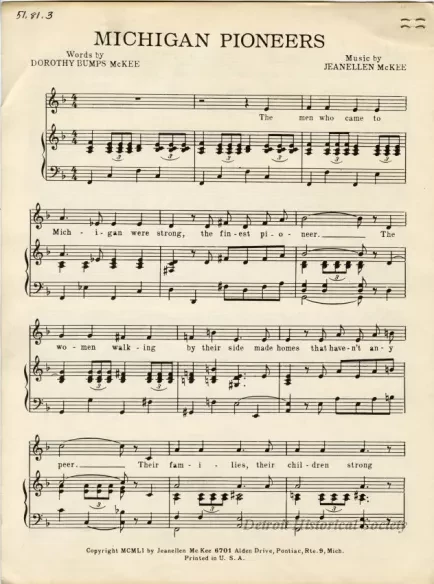 Music, Sheet - Michigan We Honor Thee