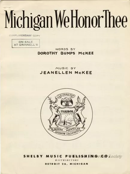 Music, Sheet - Michigan We Honor Thee
