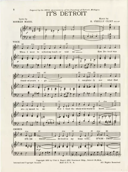 Music, Sheet - It's Detroit