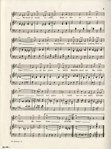 Music, Sheet - It's Detroit