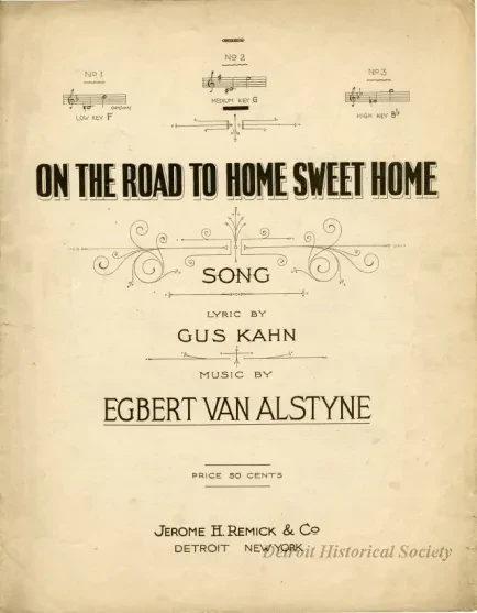 Music, Sheet - On the Road to Home Sweet Home