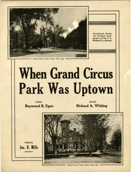 Music, Sheet - When Grand Circus Park Was Uptown