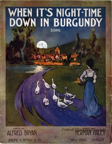 Music, Sheet - When It's Night Time Down in Burgundy