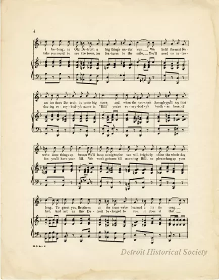Music, Sheet - Hang Your Hat in Detroit