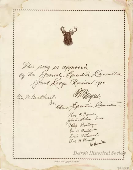 Music, Sheet - Hang Your Hat in Detroit