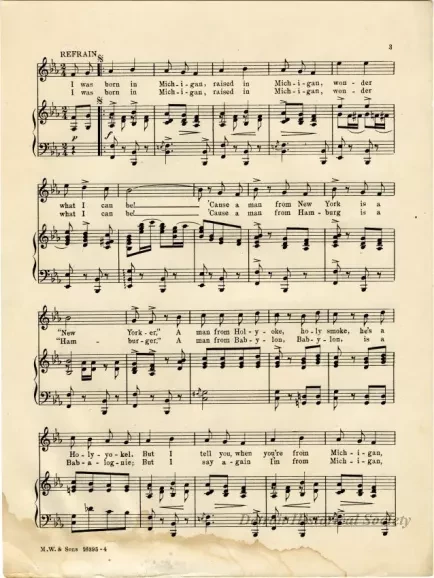 Music, Sheet - Michigan