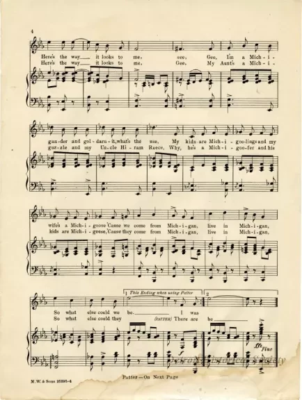 Music, Sheet - Michigan