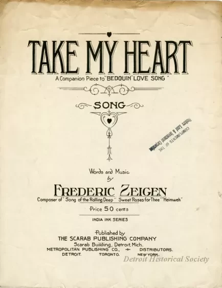 Music, Sheet - Take My Heart