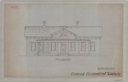 Drawing, Architectural - Quartermaster's Office, Fort Wayne, Michigan