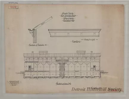 Drawing, Architectural - Store House, Fort Wayne, Michigan.
Office A.A.Q.M., November, 1889