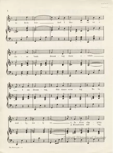 Music, Sheet - The Ferry to Belle Isle