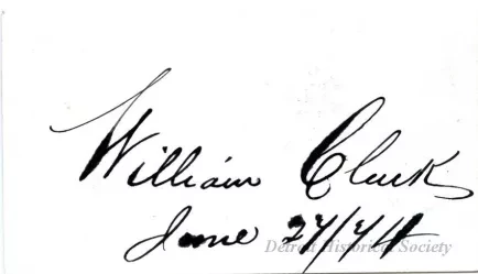Card, Business - William Clark