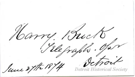 Card, Business - Harry Buck