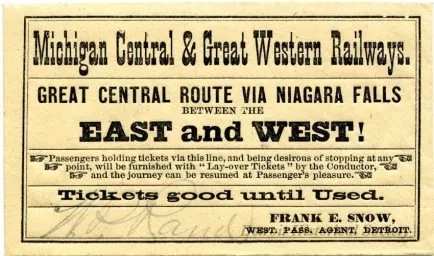 Envelope - Michigan Central & Great Western Railways