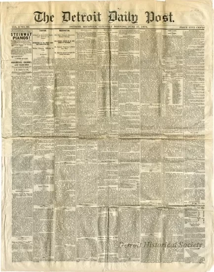 Newspaper - The Detroit Daily Post, Vol. 9, No. 80
