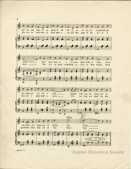 Music, Sheet - Old Belle Isle